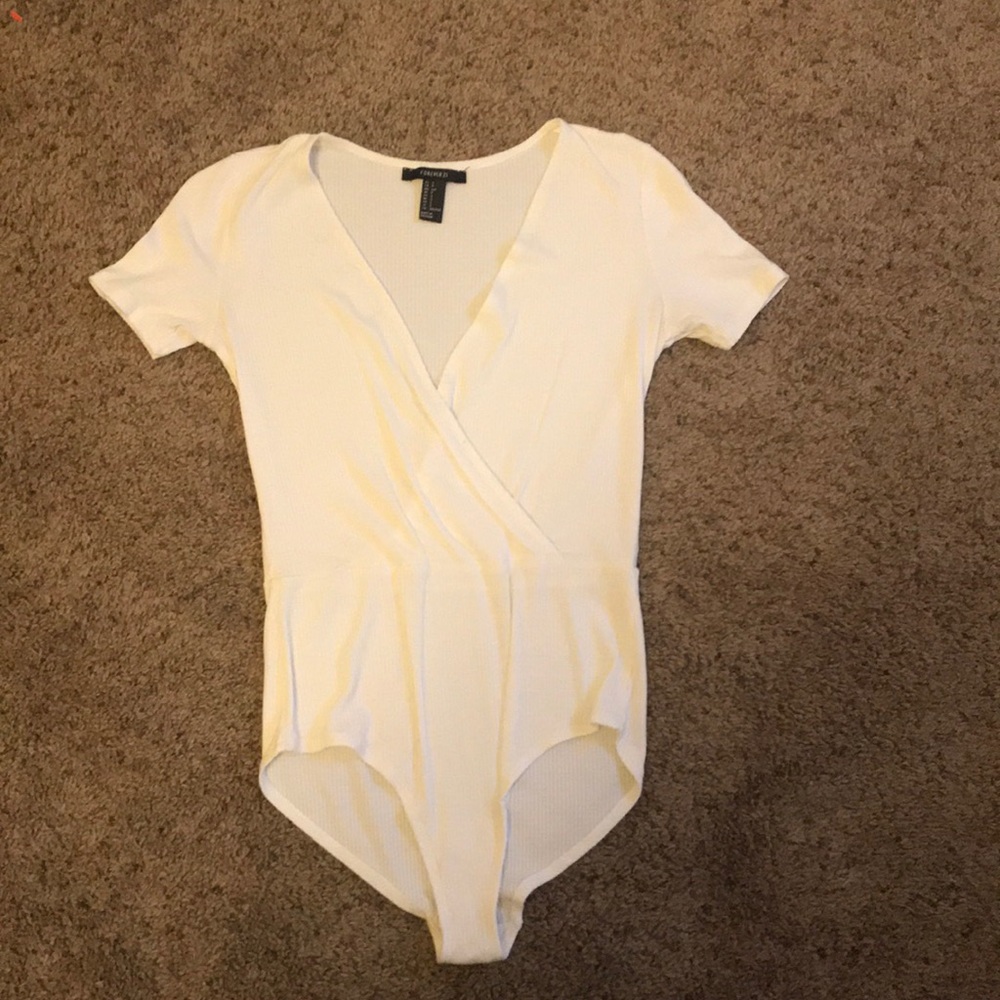 Forever 21 cream one piece. Short sleeve